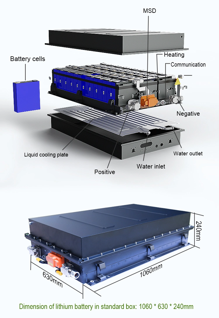 Cts fertigte EV-Batterie 150kwh 200kwh, elektrisches LKW-Lithium Ion Battery 600V 650V, Lithium Ion Battery für elektrischen Bus besonders an
